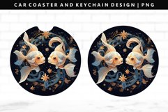 Zodiac Sign Keychain And Car Coaster Sublimation Design Product Image 1