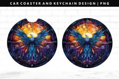 Bird Keychain And Car Coaster Sublimation Design Product Image 1
