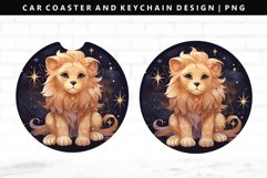 Zodiac Sign Keychain And Car Coaster Sublimation Design Product Image 1