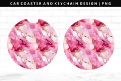 Alcohol Ink Keychain And Car Coaster Sublimation Design Product Image 1