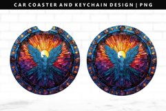 Bird Keychain And Car Coaster Sublimation Design Product Image 1