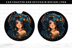 Zodiac Sign Keychain And Car Coaster Sublimation Design Product Image 1