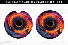 Black Hole Keychain And Car Coaster Sublimation Design Product Image 1