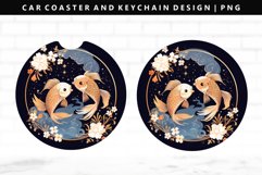 Zodiac Sign Keychain And Car Coaster Sublimation Design Product Image 1