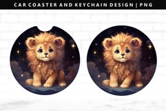 Zodiac Sign Keychain And Car Coaster Sublimation Design Product Image 1