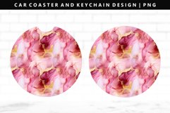 Alcohol Ink Keychain And Car Coaster Sublimation Design Product Image 1