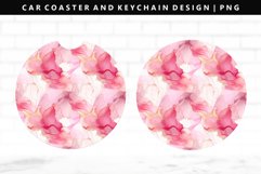 Alcohol Ink Keychain And Car Coaster Sublimation Design Product Image 1