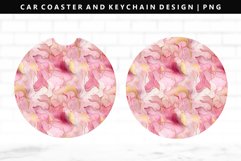 Alcohol Ink Keychain And Car Coaster Sublimation Design Product Image 1