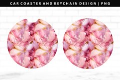 Alcohol Ink Keychain And Car Coaster Sublimation Design Product Image 1