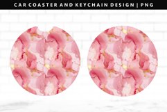 Alcohol Ink Keychain And Car Coaster Sublimation Design Product Image 1