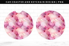 Alcohol Ink Keychain And Car Coaster Sublimation Design Product Image 1