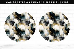 Alcohol Ink Keychain And Car Coaster Sublimation Design Product Image 1