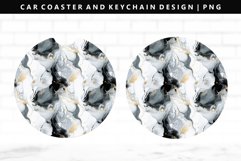 Alcohol Ink Keychain And Car Coaster Sublimation Design Product Image 1