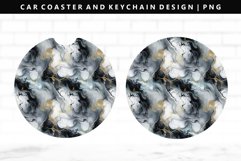 Alcohol Ink Keychain And Car Coaster Sublimation Design Product Image 1