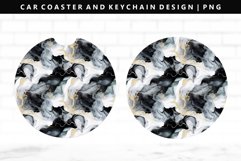 Alcohol Ink Keychain And Car Coaster Sublimation Design Product Image 1