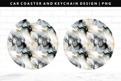 Alcohol Ink Keychain And Car Coaster Sublimation Design Product Image 1