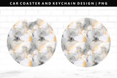 Alcohol Ink Keychain And Car Coaster Sublimation Design Product Image 1