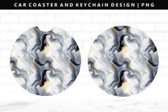 Alcohol Ink Keychain And Car Coaster Sublimation Design Product Image 1