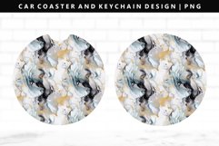 Alcohol Ink Keychain And Car Coaster Sublimation Design Product Image 1