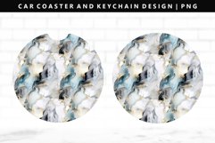 Alcohol Ink Keychain And Car Coaster Sublimation Design Product Image 1