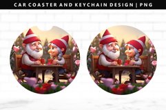 Loving Gnome Keychain And Car Coaster Sublimation Design Product Image 1