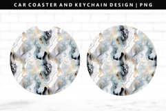 Alcohol Ink Keychain And Car Coaster Sublimation Design Product Image 1