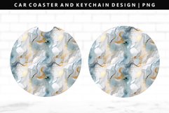 Alcohol Ink Keychain And Car Coaster Sublimation Design Product Image 1