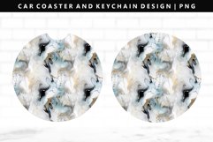 Alcohol Ink Keychain And Car Coaster Sublimation Design Product Image 1