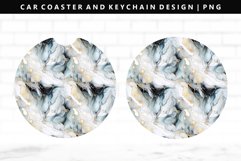 Alcohol Ink Keychain And Car Coaster Sublimation Design Product Image 1