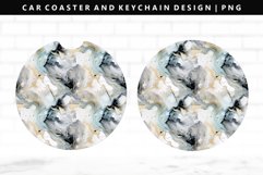 Alcohol Ink Keychain And Car Coaster Sublimation Design Product Image 1