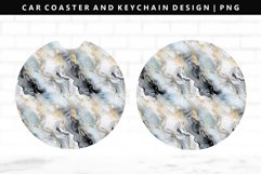 Alcohol Ink Keychain And Car Coaster Sublimation Design Product Image 1