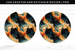 Alcohol Ink Keychain And Car Coaster Sublimation Design Product Image 1