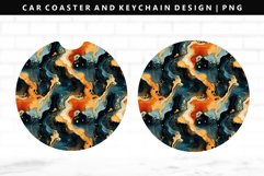 Alcohol Ink Keychain And Car Coaster Sublimation Design Product Image 1
