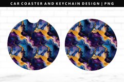 Alcohol Ink Keychain And Car Coaster Sublimation Design Product Image 1
