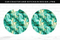Alcohol Ink Keychain And Car Coaster Sublimation Design Product Image 1