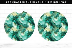 Alcohol Ink Keychain And Car Coaster Sublimation Design Product Image 1