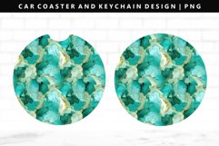 Alcohol Ink Keychain And Car Coaster Sublimation Design Product Image 1