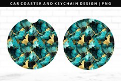 Alcohol Ink Keychain And Car Coaster Sublimation Design Product Image 1