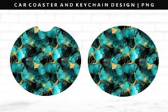 Alcohol Ink Keychain And Car Coaster Sublimation Design Product Image 1