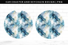 Alcohol Ink Keychain And Car Coaster Sublimation Design Product Image 1