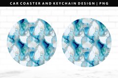 Alcohol Ink Keychain And Car Coaster Sublimation Design Product Image 1