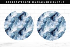 Alcohol Ink Keychain And Car Coaster Sublimation Design Product Image 1