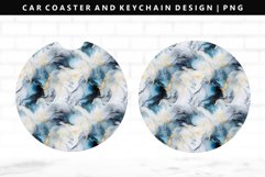 Alcohol Ink Keychain And Car Coaster Sublimation Design Product Image 1