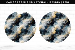 Alcohol Ink Keychain And Car Coaster Sublimation Design Product Image 1