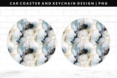Alcohol Ink Keychain And Car Coaster Sublimation Design Product Image 1