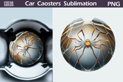 Spider Car Coaster | 3D Spider Round Coaster Product Image 1