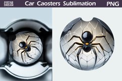 Spider Car Coaster | 3D Spider Round Coaster Product Image 1