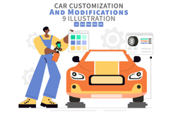 9 Car Customization and Modifications Illustration Product Image 1
