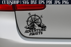 Adventure Awaits SVG - Funny Car Decal SVG | Car Sticker SVG Product Image 2