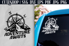 Adventure Awaits SVG - Funny Car Decal SVG | Car Sticker SVG Product Image 1